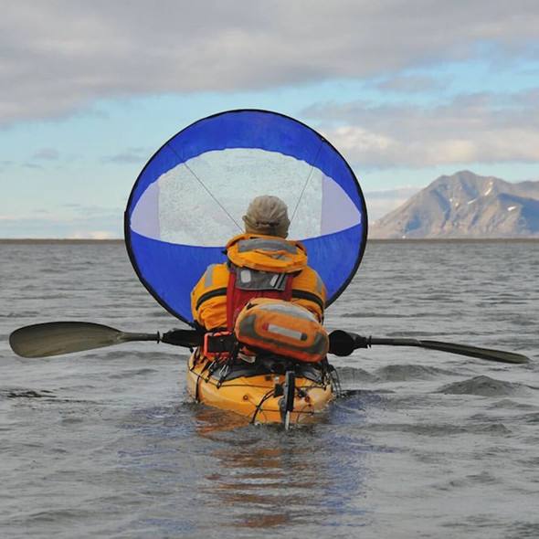 Foldable Kayak Boat Wind Sail Summer Surfing Wind Paddle Kayak Sail Durable Downwind Paddle Rowing Boats Transparent Wind Window