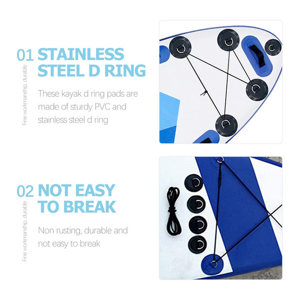 Inflatable Boat Repair Kit D Ring Pad Eye Stretch Rope Stainless Steel Paddle Board Accessories Kayak Rings Pvc Bungee Patch Inflatable Boat Repair Kit D Ring Pad Eye Stretch Rope Stainless Steel Paddle Board Accessories Kayak Rings Pvc Bungee Patch