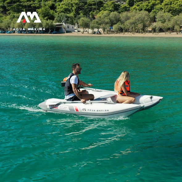 AQUA MARINA AIRCAT Inflatable Boat 4-5 Persons PVC Lightweight Speedboat Wide Deck Yacht Sports Rubber Canoe With Oar