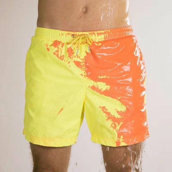 Men's Summer Discoloration Swimming Trunks Magical Change Color Beach Shorts Quick Dry Bathing Shorts Surfing Shorts Children