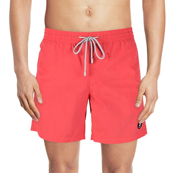 SURFCUZ Mens Swimwear Solid Swim Trunks Summer Beach Board Shorts with Pockets Quick Dry Mens Running Surfing Swimming Shorts