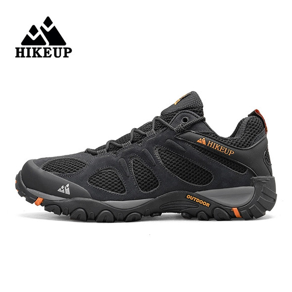 HIKEUP New Non-slip Wear Resistant Men‘s Outdoor Hiking Shoes Breathable Splashproof Climbing Men Sneaker Hunting Mountain Shoes