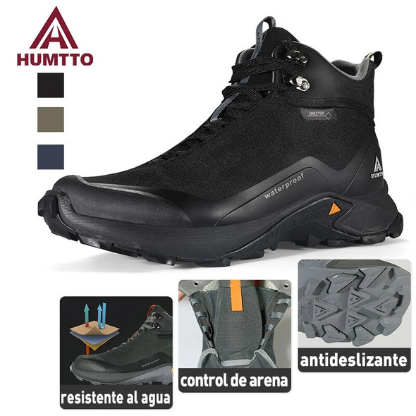 HUMTTO Hiking Shoes Professional Outdoor Climbing Camping Men Boots Mountain Trekking Sneakers Mens Tactical Hunting Sport Shoes