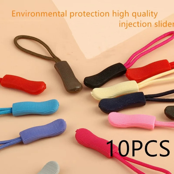 10Pcs/set EDC Camping Bag Zipper Pulls Replacement Cord Zip Backpack Cord Puller Slider Outdoor Camp Equipment Travel Kit