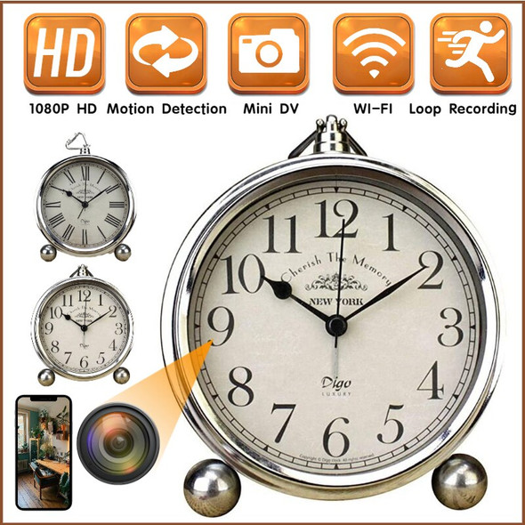 1080P Full HD Mini Camera WIFI Clock Camera Motion Detection Home