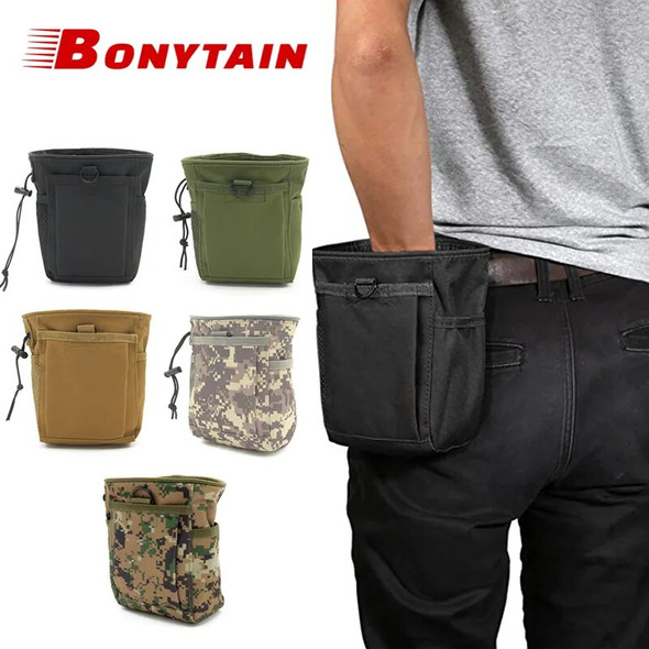 600D Nylon Portable Recycling Bag Outdoor Molle Pouch Military Backpack Hanging Bag EDC Gear Waist Sports Hunting Tactical Bag