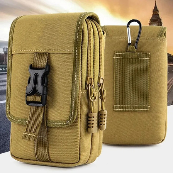 EDC Molle Bag Purse Double Layer Outdoor Waterproof Military Waist Fanny Pack Men Phone Pouch Camping Hunting Tactical Waist Bag