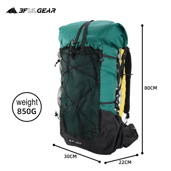 3F UL GEAR QiDian Hiking Backpack 40+16L Outdoor Waterproof Climbing Bag Qi Dian UltraLight Pack Trekking Men Women