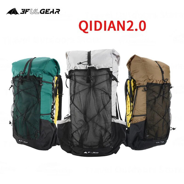 3F UL GEAR QIDIAN2.0 Climbing Backpack 45L High Capacity Ultralight Women/Men Travel Bag Outdoor Hiking Bicycle Backpack 3 Color