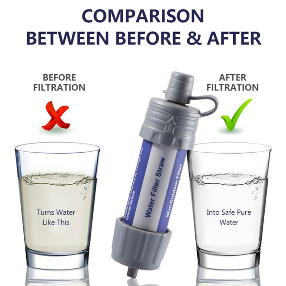 1 Pcs Outdoor Water Filter Straw Water Filtration System Water Purifier for Emergency Preparedness Camping Traveling 1 Pcs Outdoor Water Filter Straw Water Filtration System Water Purifier for Emergency Preparedness Camping Traveling