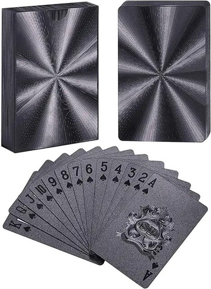 Waterproof Black Plastic Playing Cards Creative Cool Valuable Collection Dark Diamond Poker Card Games Creative Gift Board Games