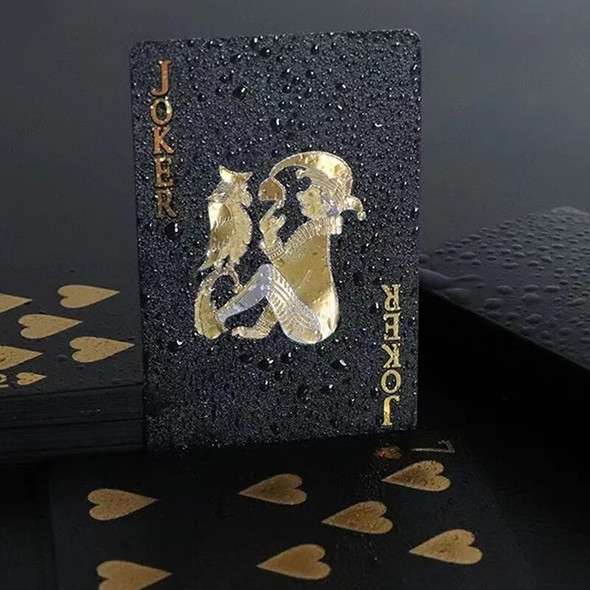 Color Black Gold Playing Card Game Card Group Waterproof Poker Suit Magic Package Board Game Gift Collection