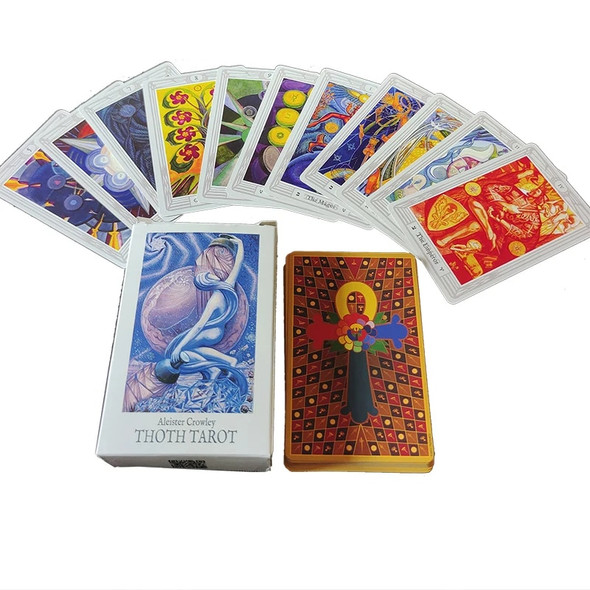 80Pcs Crowley Classic THOTH Tarot Pocket Version Board Games For Party Mysterious Divination Oracle Playing Cards