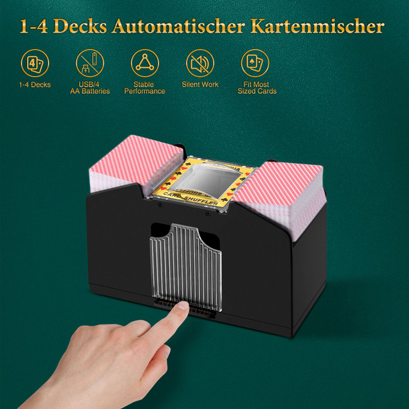 Auto Poker Card Shuffler Board Games Dual Purpose USB/Battery Shuffling Machine Playing Poker Cards Game For Party Entertainment