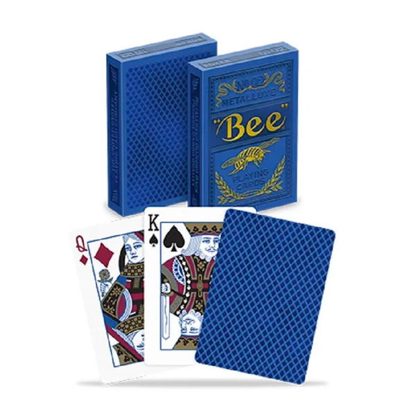 Bee Metalluxe Blue Playing Cards USPCC Deck Poker Size Magic Card Games Magic Tricks Props
