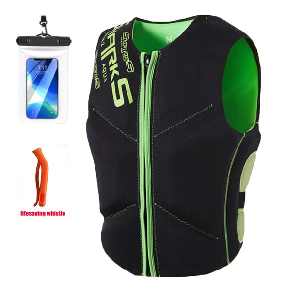 New Adult Lifejacket Portable Neoprene Buoyancy Vest Water Sports Windsurfing Swimming Surfing Fishing Kayak Safety Lifejacket