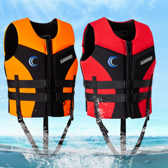 Neoprene Life Jacket Adult Professional Water Sports Snorkeling Surfing Rowing Motorboat Swimming Safety Rescue Life Jacket 2022