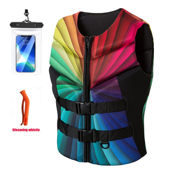 New Water Sports Adult Lifejacket Neoprene Swimming Buoyancy Vest Fishing Surfing Collision Avoidance Vest Safety Lifejacket