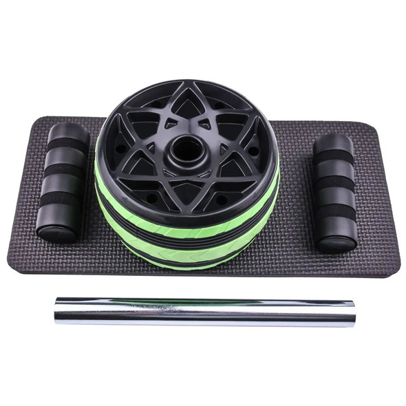 AB Wheel Roller Kit with Push-UP Bar Hand Grip Jump Rope and Knee Pad Abdominal Training Equipment for Home Exercise Workout