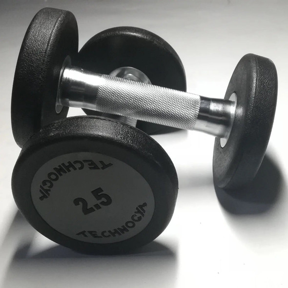 MIYAUP New Custom Fitness Thick Pure Steel Round Head Rubberized Household Weightlifting Dumbbells