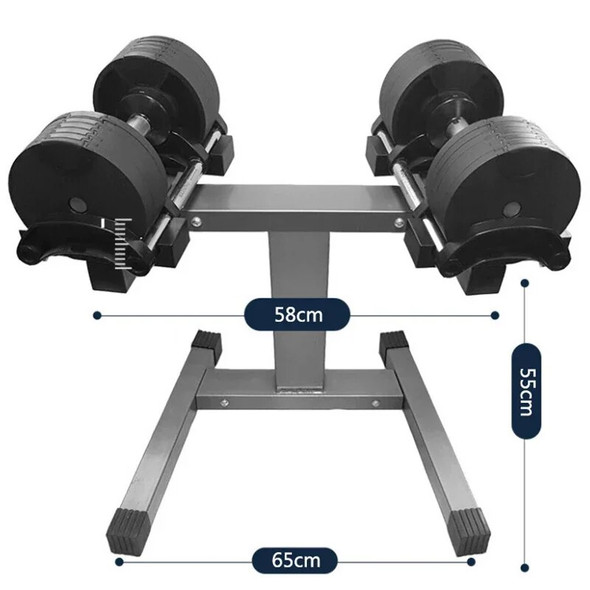 Professional Men's Fitness Equipment Household Dumbbells With Brackets Intelligent Weight Adjustment Safety Lock Dumbbell Set