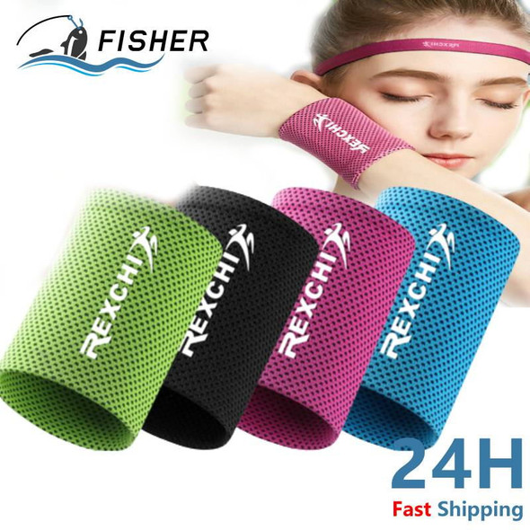 Ice Feeling Wristbands Sweat Absorption And Cooling Wristband Fitness Weightlifting Running Cycling Tennis Sport Wristband Tools