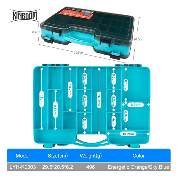 Kingdom Fishing Tackle Boxes Large Space Double Multi-function Lure Box Free Space Created High Strength Fishing Accessories Box Kingdom Fishing Tackle Boxes Large Space Double Multi-function Lure Box Free Space Created High Strength Fishing Accessories Box