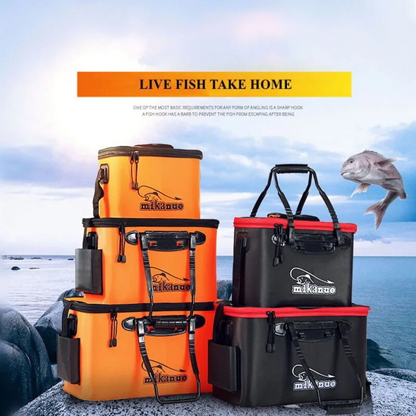 WALK FISH Portable EVA Fishing Bag Collapsible Fishing Bucket Live Fish Box Camping Water Container Pan Basin Tackle Storage Bag