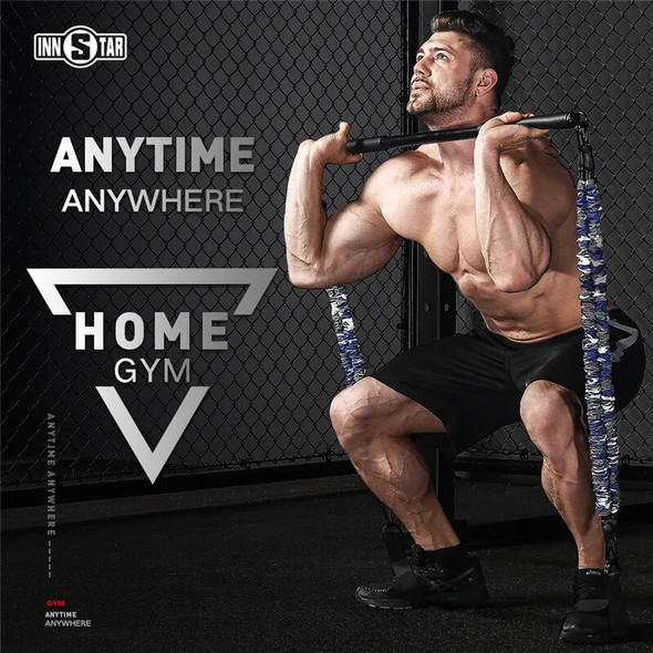 INNSTAR Bench Press Band with Bar Squat Trainer Resistance Bands Home Gym Chest Expander Portable Workout Fitness Equipment INNSTAR Bench Press Band with Bar Squat Trainer Resistance Bands Home Gym Chest Expander Portable Workout Fitness Equipment