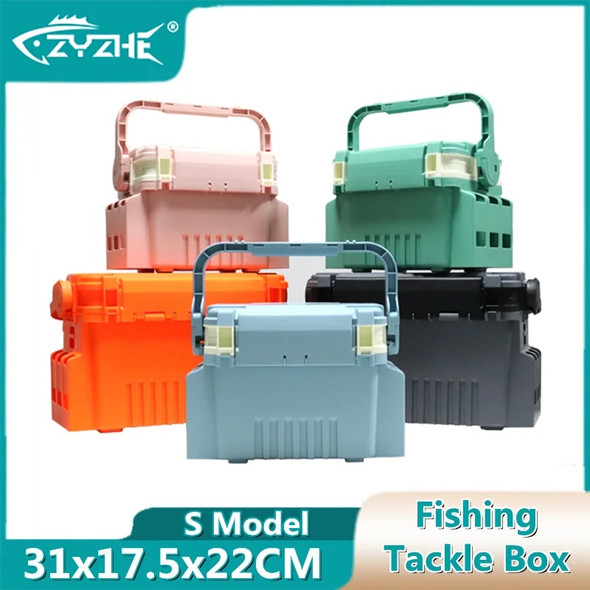 ZYZ Fishing Tackle Box Large Capacity Portable Lure Bait Hook Water Cup Fishing Rod Toolbox Fishing Accessories Storage Case