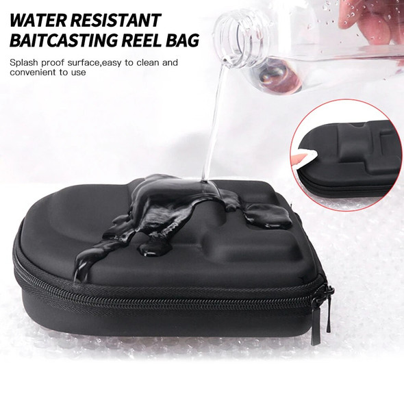 Fishing Reel Protective Case Water Resistant Hard EVA Box Pouch Built-in Anti-Pressure Sponge Baitcasting Wheel Bag Accessories