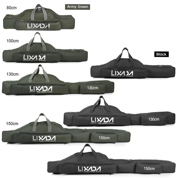 Lixada 100/130/150cm Fishing Bag Portable Folding Fishing Rod Reel Bag Fishing Tackle Carry Case Carrier Bag backpack fishing Lixada 100/130/150cm Fishing Bag Portable Folding Fishing Rod Reel Bag Fishing Tackle Carry Case Carrier Bag backpack fishing
