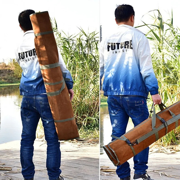 120cm 130cm 150cm Canvas Fishing Bag Waterproof Fishing Rod Umbrella Tackle Gear Storage Case Portable Roll Up Shoulder Bags