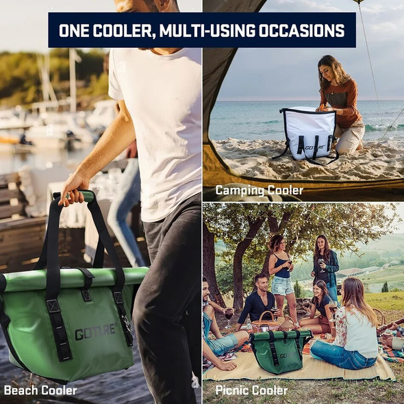 Goture Multifunctional Handbag High Capacity PVC Fishing Bag Insulation Fresh Messenger Storage Bag for Picnic Hunting Camping