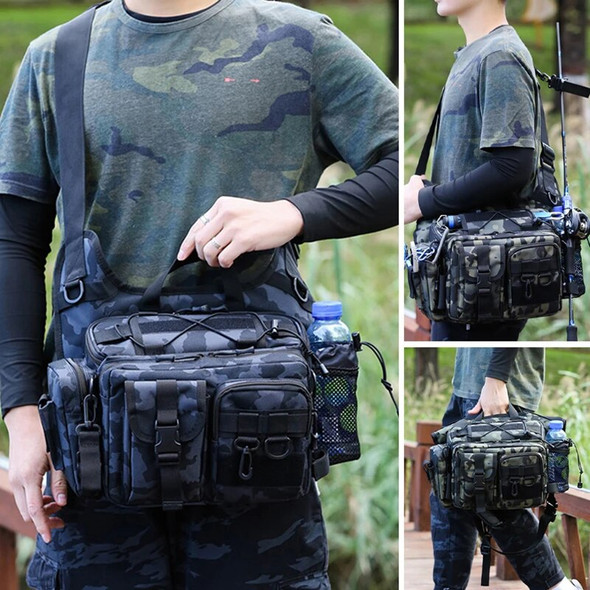 Lure Box Fishing Rod Sling Bag Camping Backpack Military Bags Men Tactical Army Molle Climbing Hiking Outdoor Accessory Pack Bag