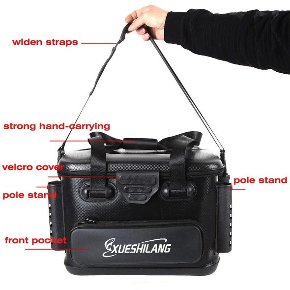 40L Multifunction EVA Fishing Tackle Bag Fishing Bucket Live Fish Box Outdoor Fishing Backpack with Rod Holder