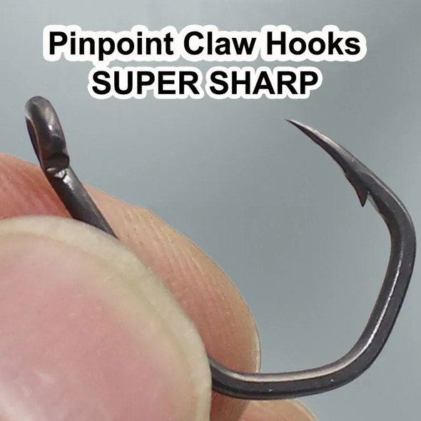 20PCS Carp Fishing Hooks Pinpoint Claw Hooks PTFE Coating High Carbon Stainless Steel Eyed Fish Hooks for Carp Fishing 20PCS Carp Fishing Hooks Pinpoint Claw Hooks PTFE Coating High Carbon Stainless Steel Eyed Fish Hooks for Carp Fishing