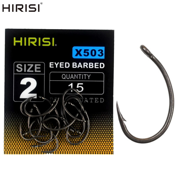 15pcs PTFE Coated High Carbon Stainless Steel Barbed Fish Hook With Eye X503 Fishing Accessories 15pcs PTFE Coated High Carbon Stainless Steel Barbed Fish Hook With Eye X503 Fishing Accessories