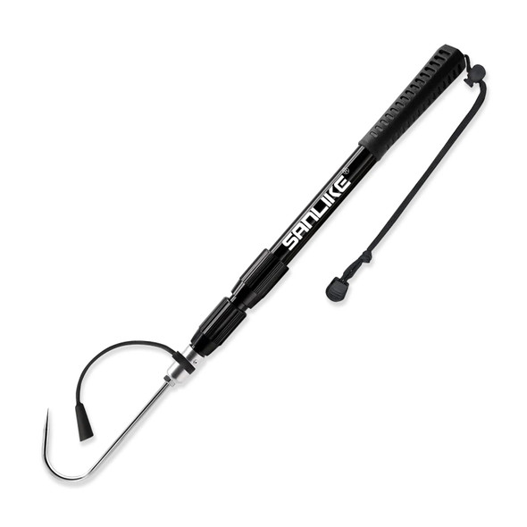 SANLIKE Telescopic Fishing Gaff with Stainless Fish Spear Hook Gripper No Slip Ruber Handle Outdoor Fishing Tackle Accessory SANLIKE Telescopic Fishing Gaff with Stainless Fish Spear Hook Gripper No Slip Ruber Handle Outdoor Fishing Tackle Accessory
