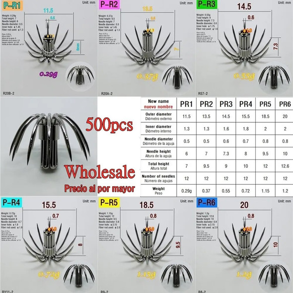 Wholesale 500pcs Squid hooks Classic Umbrella fishhook Bait Accessories Lure craftsman Fishing Tool Stainless Small Sea needles