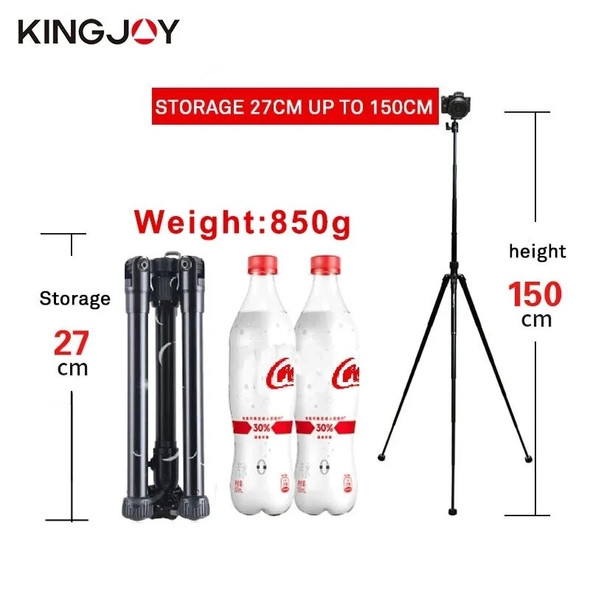 Kingjoy P058/56 Tripod Ultra Light Portable Camera Stand Travel SLR