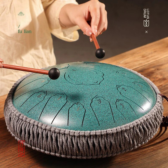 HLURU Steel Tongue Drum Music Drum 13 Inch 15 Notes D Tone 12 Inch 13 Notes C Tone Ethereal Drum Percussion Musical Instruments