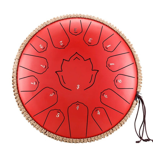 Hluru 15 Notes Glucophone Steel Tongue Drum 13 Inch 14 Inch Music Drum 15 Notes C Tone Yoga Meditation Percussion Instrument