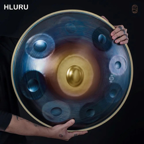 HLURU Handpan 22 Inch 10 Note Glucophone Steel Tongue Drum 22 Inch 9 Note Music Drum Ethereal Drum Percussion Instrument