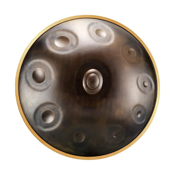 HLURU 22 Inch Handpan 10 Note Glucophone Steel Tongue Drum 22 Inch 9 Note Music Drum Ethereal Drum Percussion Instrument