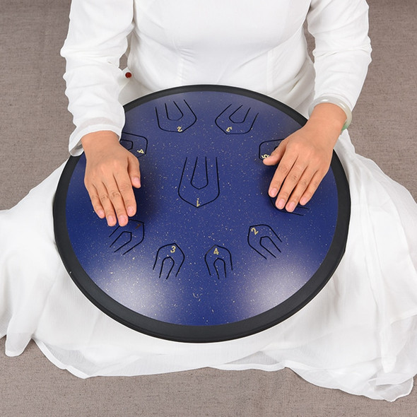 Steel Tongue Drum 18 Inch 11 Note C Major Two Tone Hand Pan Drum Yoga Meditation Sound Healing Music Drums Percussion Instrument