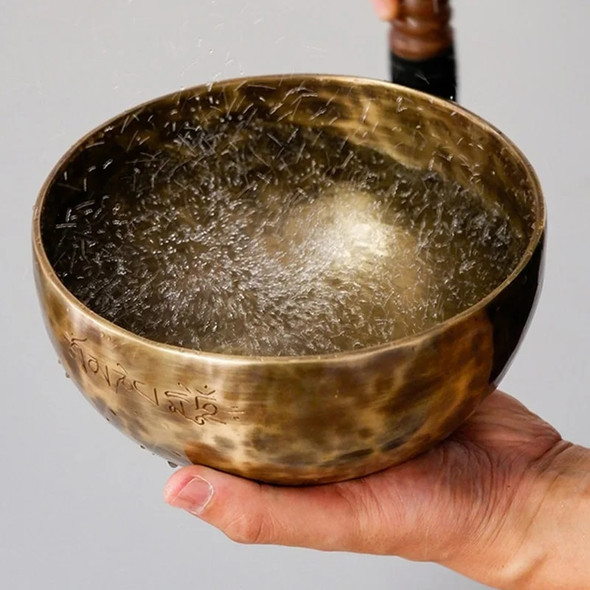 Handmade Nepal Singing Bowl Genuine Brass Tibetan Singing Bowl for Meditation Sound Health Percussion Yoga Sound Healing Bowl