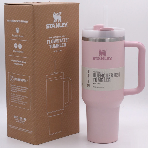 Stanley Tumbler 40oz Quengher H2.0 Stainless Steel Thermos with Handle Straw Double Wall Vacuum Insulated Travel Cup Car Mugs