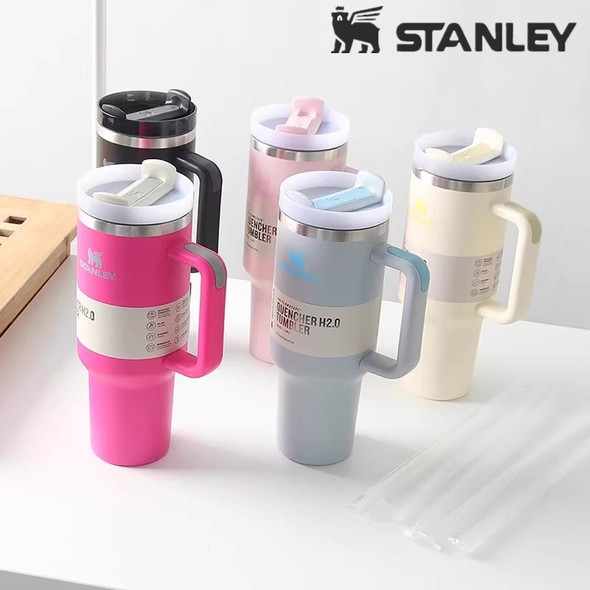 Stanley Stainless Steel Tumbler with Lid and Straw 30oz/887M Vacuum Insulated Mug Double Wall Thermal Iced Travel Outdoors Cup