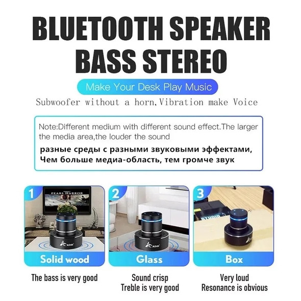 Adin 26w Vibro Portable Bluetooth Speaker Wireless Music Soundbar Subwoofer Speaker Bluetooth Neighbor Column Vibration Speakers